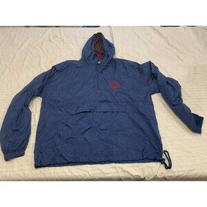 HARVARD SQUARE MENS HOODED UNLINED NYLON WINDBREAKER  JACKET SIZE L
